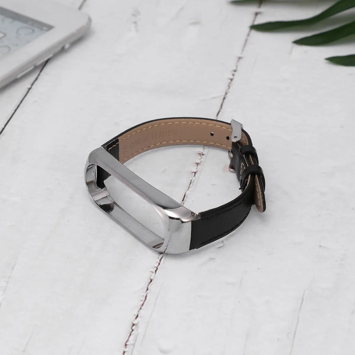 

1Pcs 4 Durable Replacement Cowhide Alloy Strap Comfortable Ergonomic Seamless Stitching Band Blue