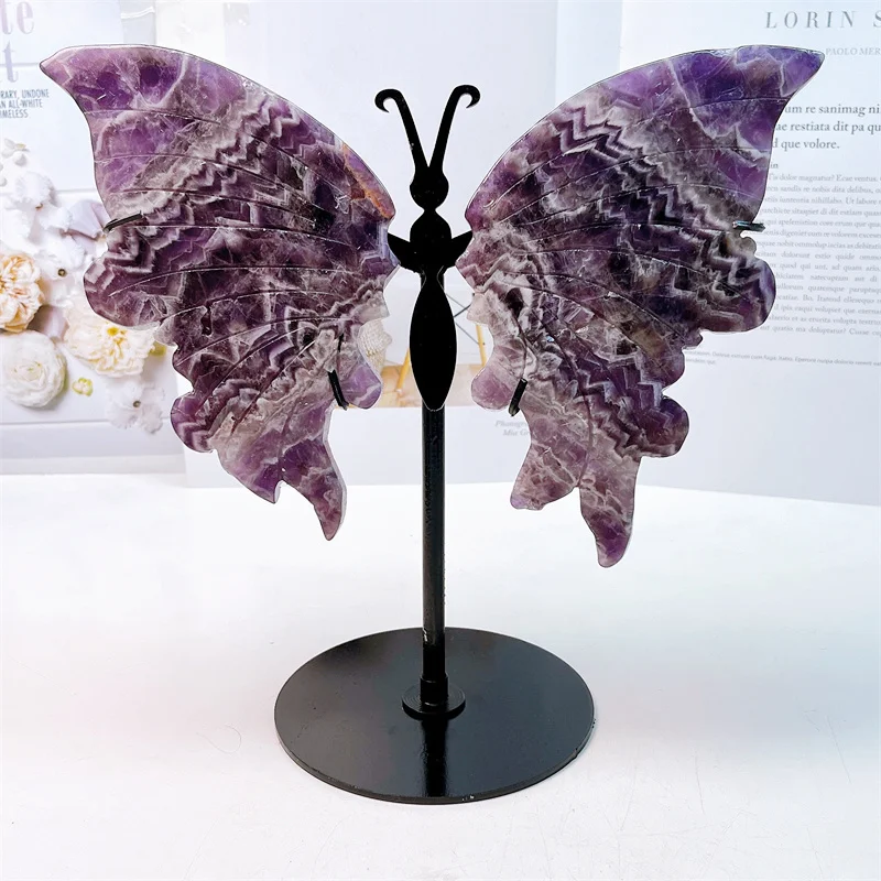 

Natural Dream Amethyst Butterfly Wings, Crystal Crafts, Healing Gemstone, Girl Birthday Present, Home Decoration, 1Pair