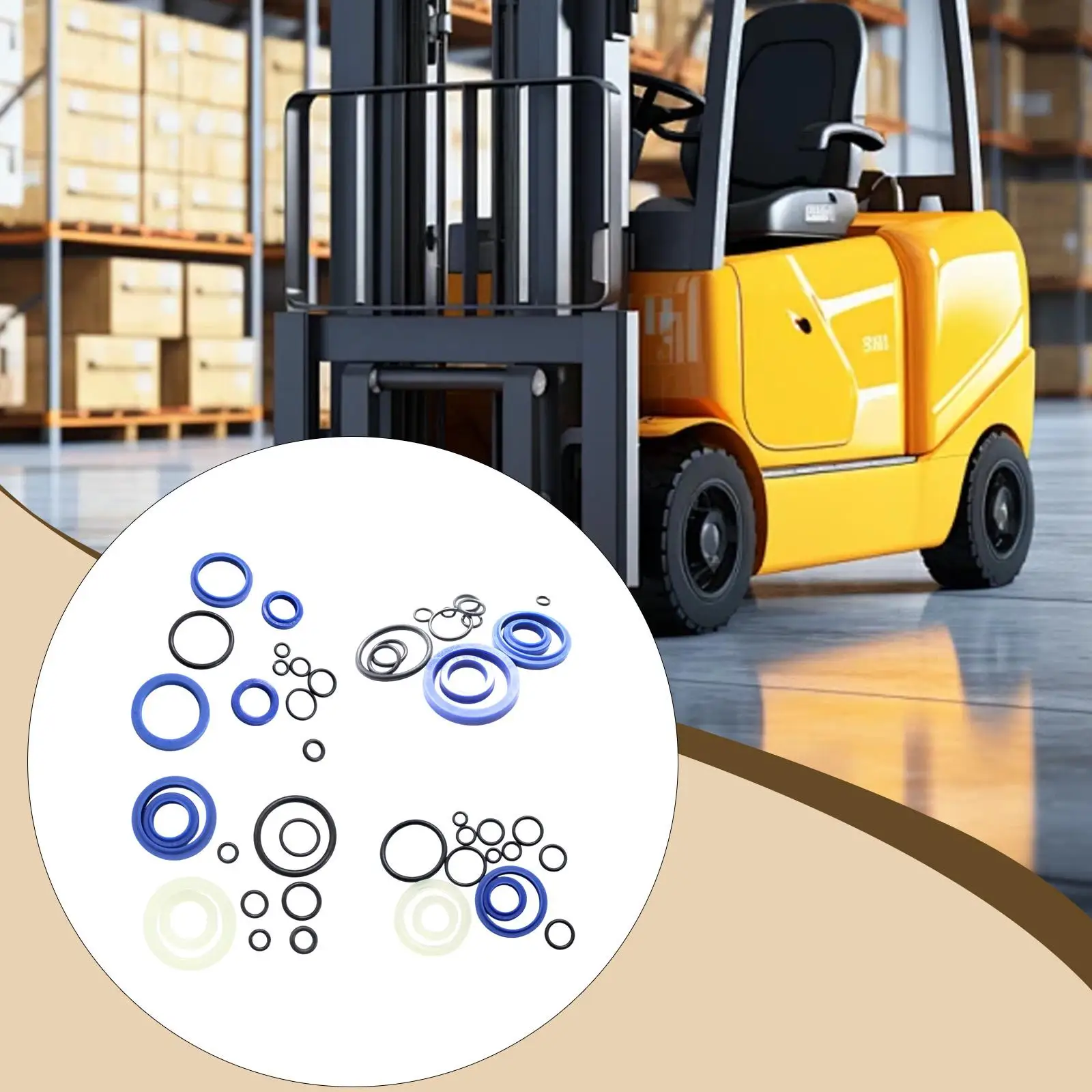 

Forklift Hydraulic Oil Seal Kit Hydraulic Lifting Oil Pump Oil Seal Parts Fittings Easy Installation Accessories Replacement