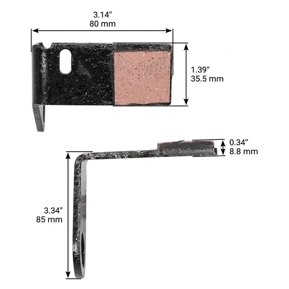 Brake Pad Replacement for D100 D105 D110 D120 D125 Tractors 4-Pack Set Compatible with GY21943 GY21390 GY20825 GY22309 AUC17430
