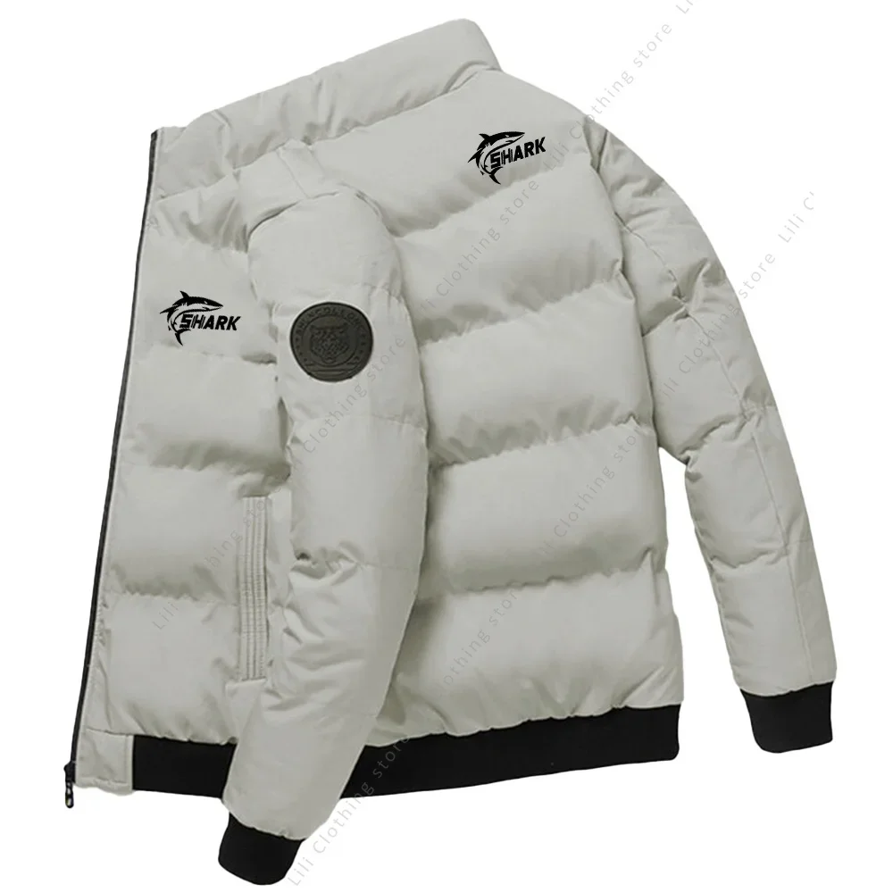 Men's Winter Puffer Jacket Thick Warm Casual down Coat High Quality Lightweight Polyfill Bomber Style Fashionable Outdoor Parka
