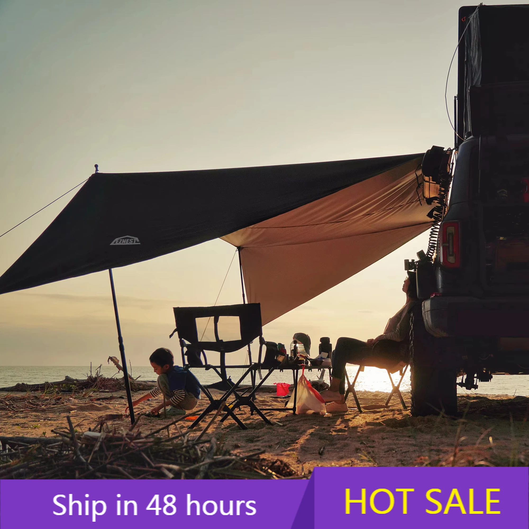 

POWER LEAPEZNEST 9CM Roof Tent Awning Car Side Awning Roof Tent Camping Tarp Tent Camping Outdoor