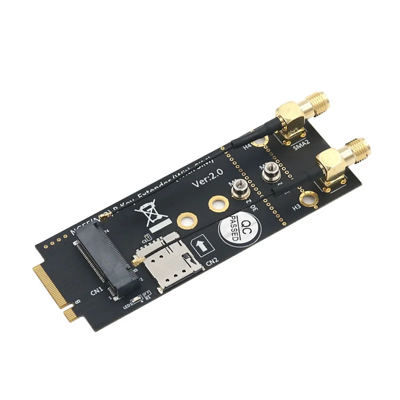 

M.2 Key-B Wireless Module Adapter With SIM Card Slot Support 5G 4G 3G LTE GSM Modem Black For NGFF 3042 3052 M2 B Key Card-A32R