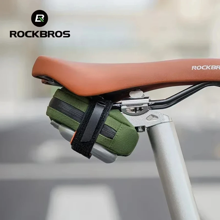 

ROCKBROS Portable Mini Bicycle Saddle Bag Portable MTB Road Bike Storage Bag Tail Compact Universal for All Seat Cycling Bag