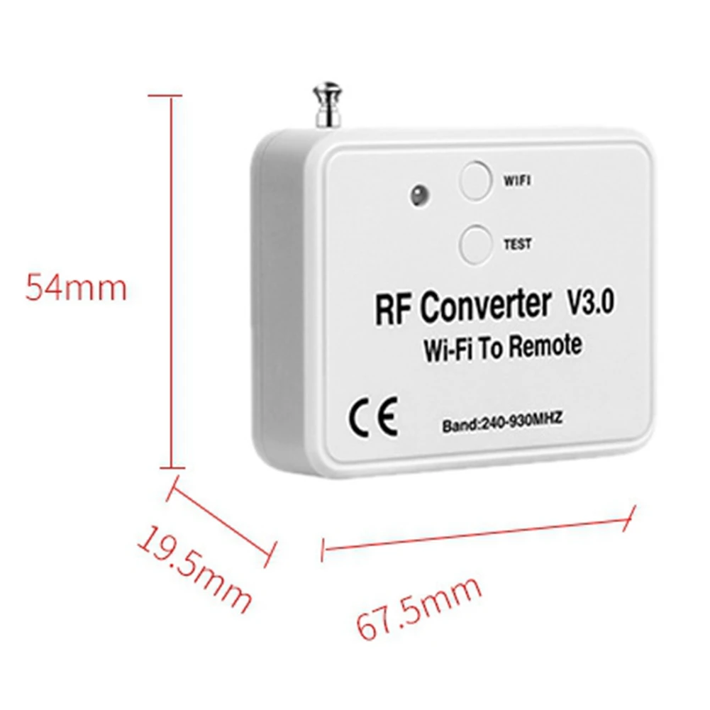 Konverter Remote kontrol Wifi, frekuensi Radio Rf kendali jarak jauh 240-930Mhz untuk pintu garasi rumah pintar