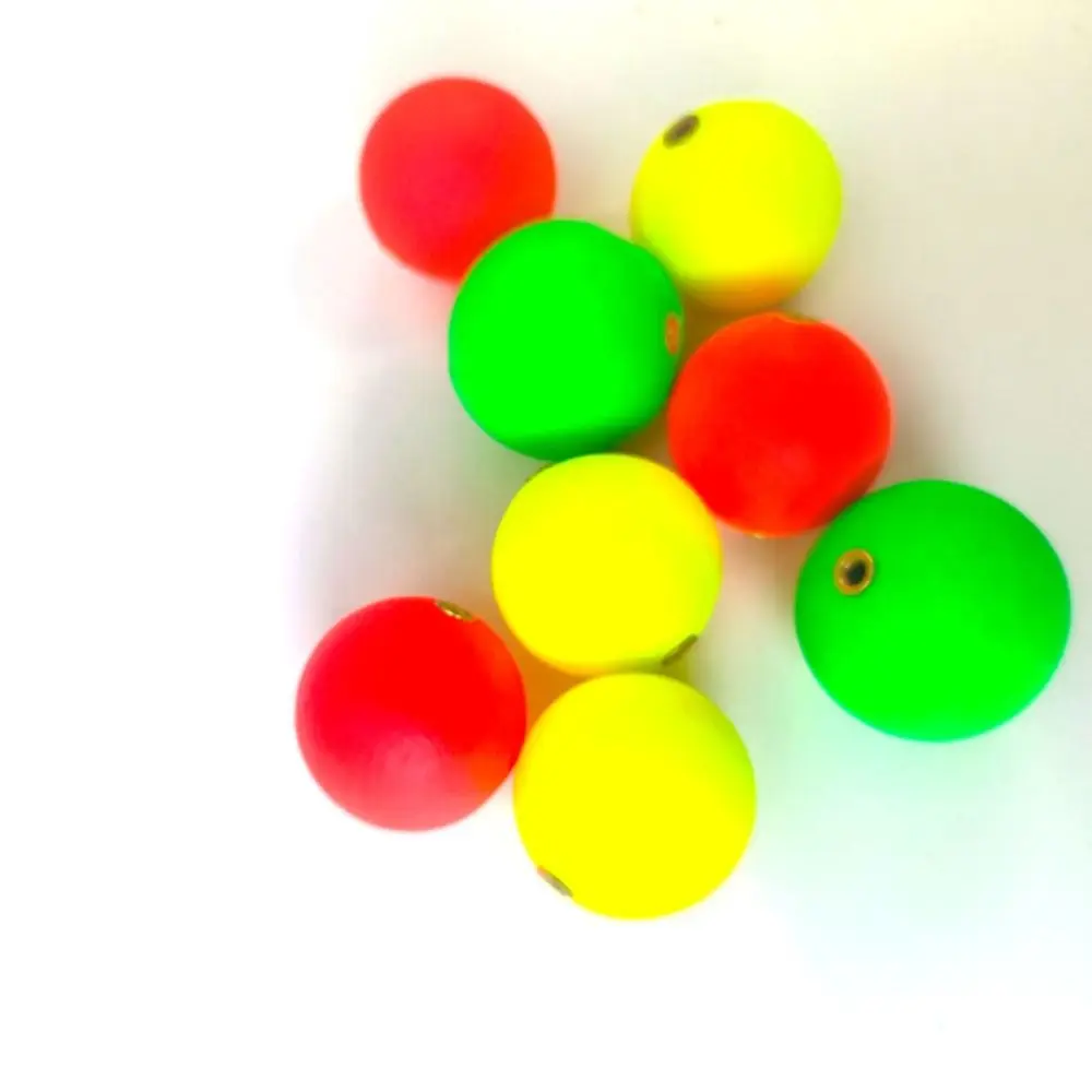 10PCS Durable with Copper Ring Foam Floating Ball 20mm-30mm Buoyancy Buoyancy Balls Yellow /Red Hard Fishing