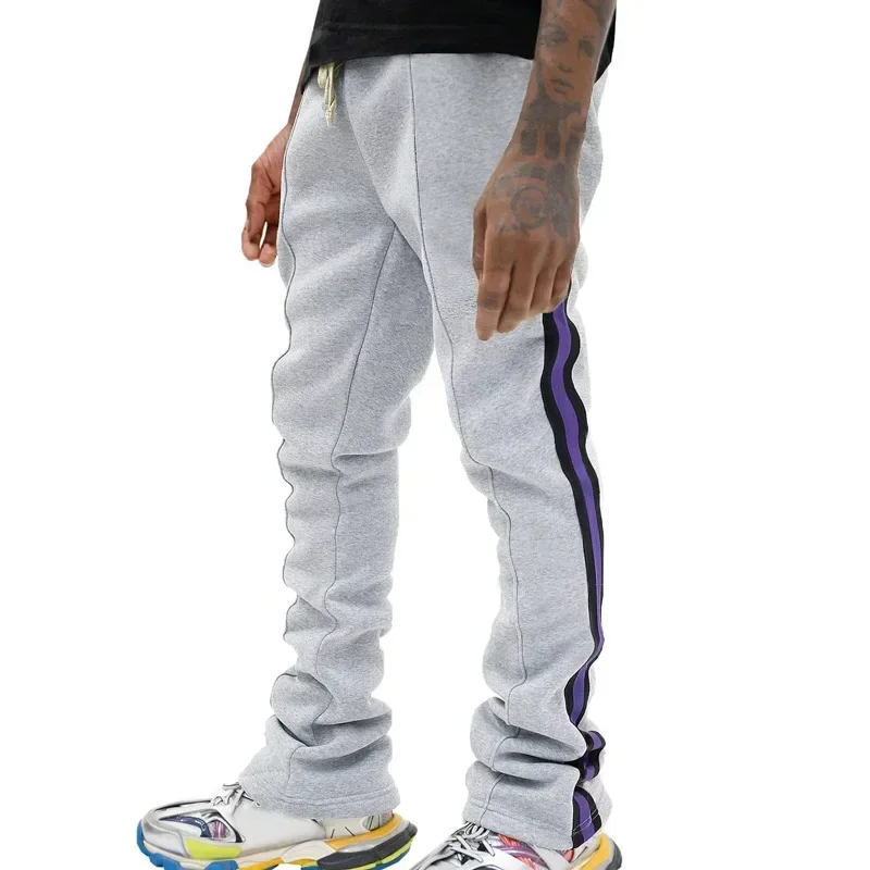 

Расклешенные спортивные штаны в полоску, новые мужские брюки облегающего кроя, мешковатые брюки, мужские брюки ofertas y liquidación todo barato