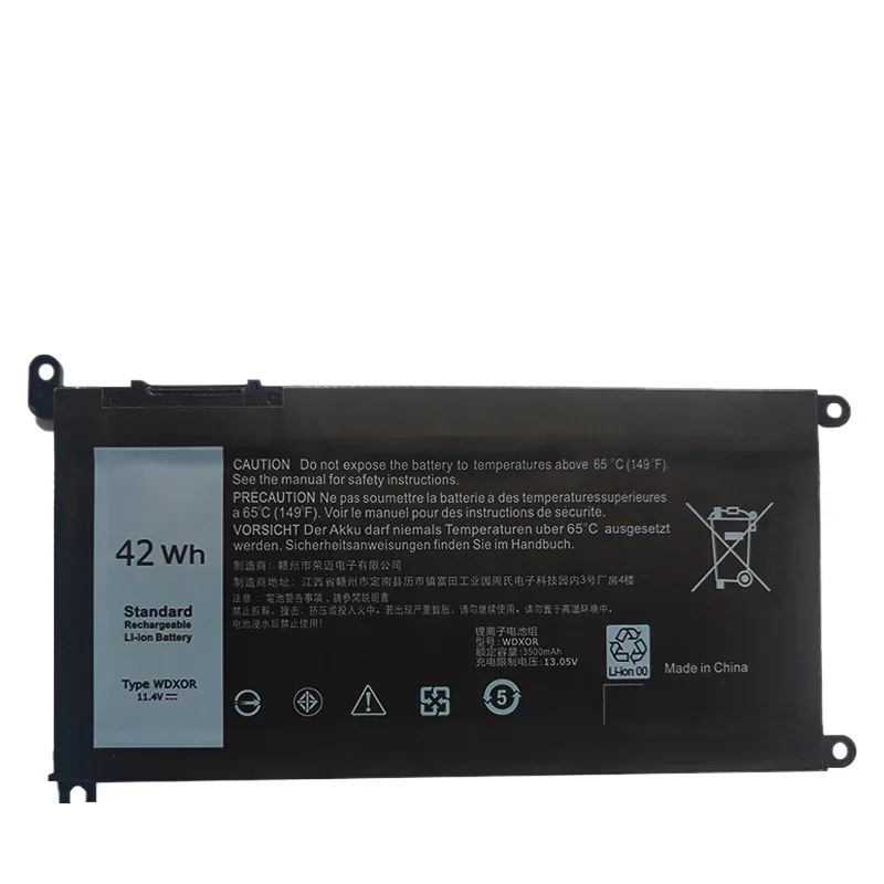 WDXOR 11.4V 3500mAh Laptop Battery for DELL Inspiron 13 5368 5378 14 7460 7472 15 5567 5568 7560 5538  P61F Vostro 14 5468 P61F