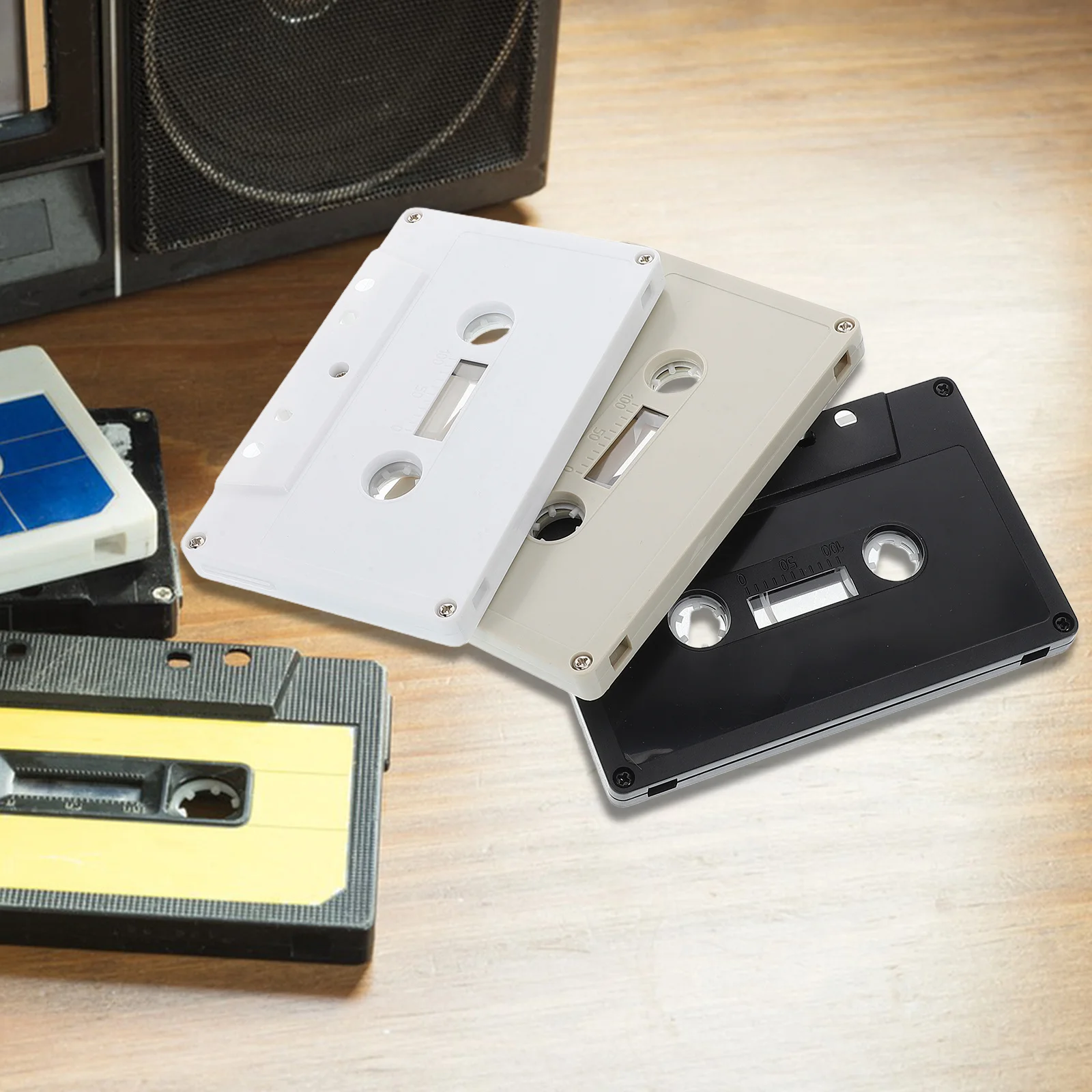 

3Pcs Cassette Tape Blank Retro Decoration DIY Wall Art for Party Craft Colorful Tape Storage Blank Tapes Cassette