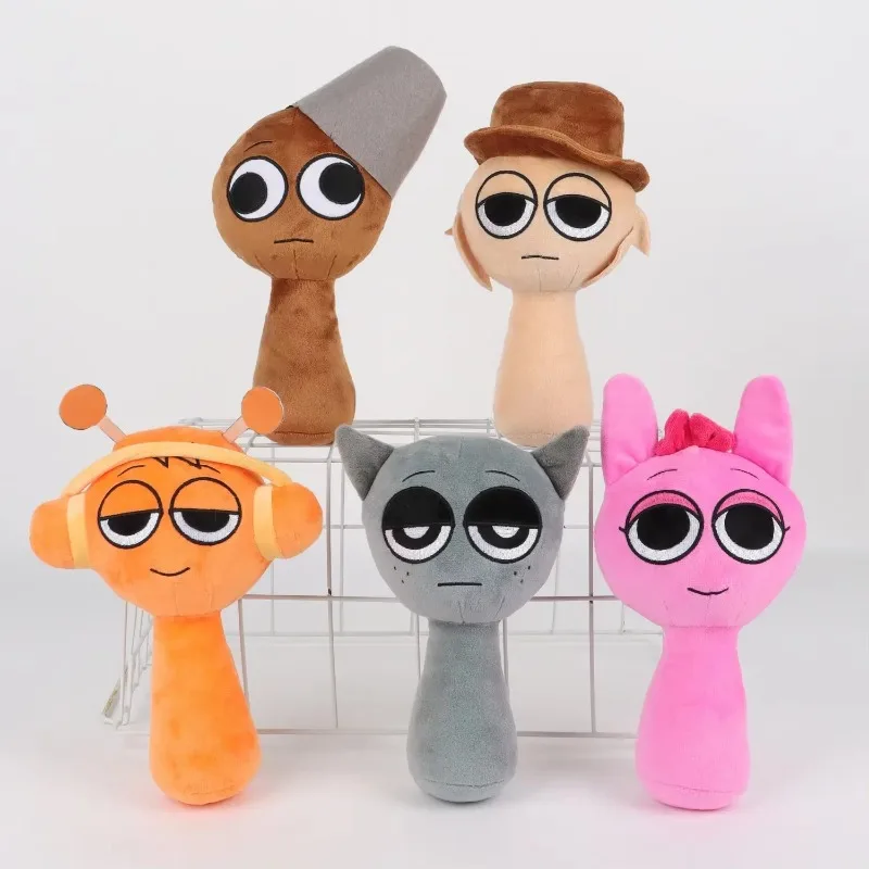 20Cm Nieuwe Sprunki Pluche Nigger Gezicht Zacht Katoen Knuffels Pop Randtas Hanger Decora Verjaardag Kerstcadeau Voor Kinderen speelgoed