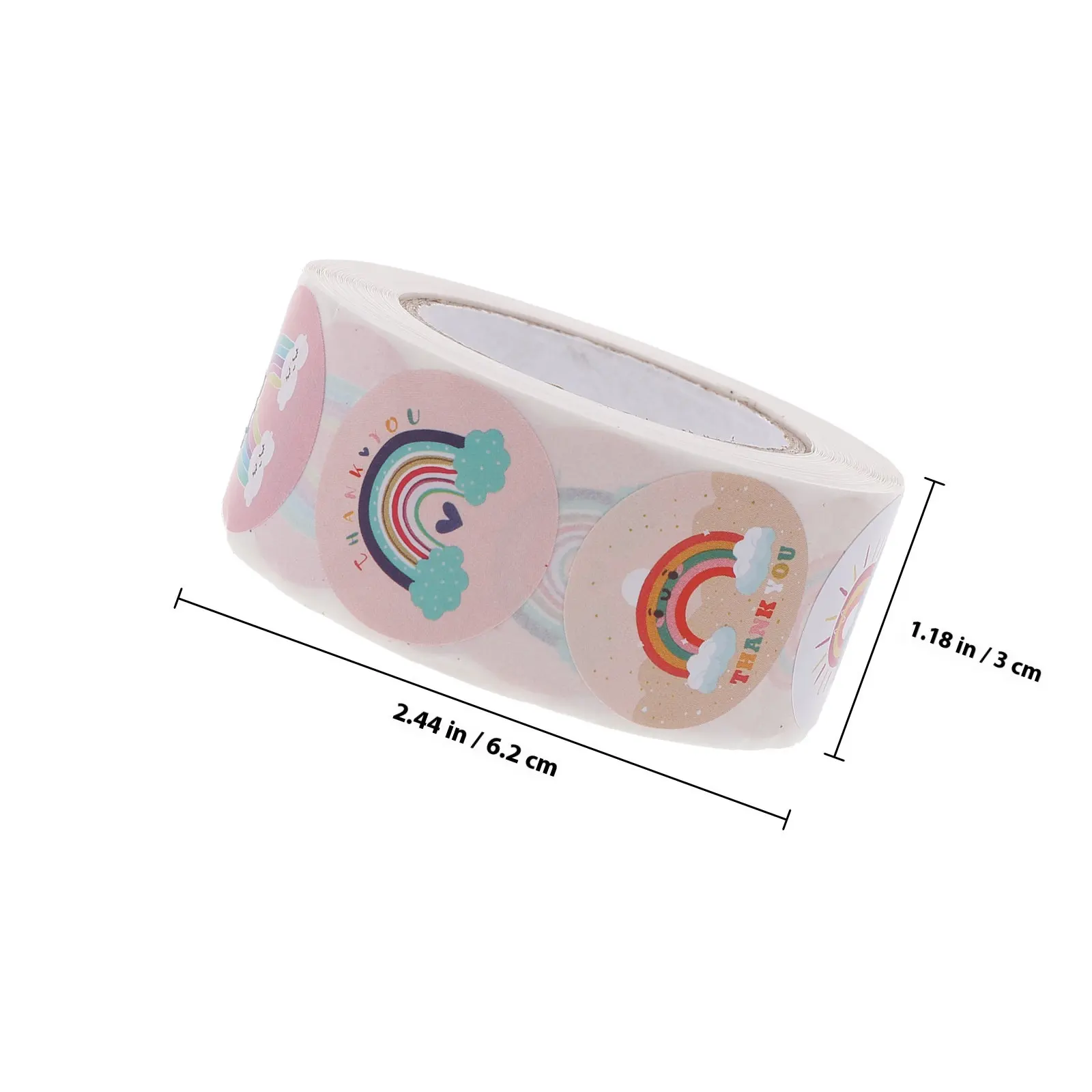 3 Rolls Decorative Round Thank You Sealing Stickers for Envelopes Small Business Packaging Baking Workshops Party Favors Gift - view 4