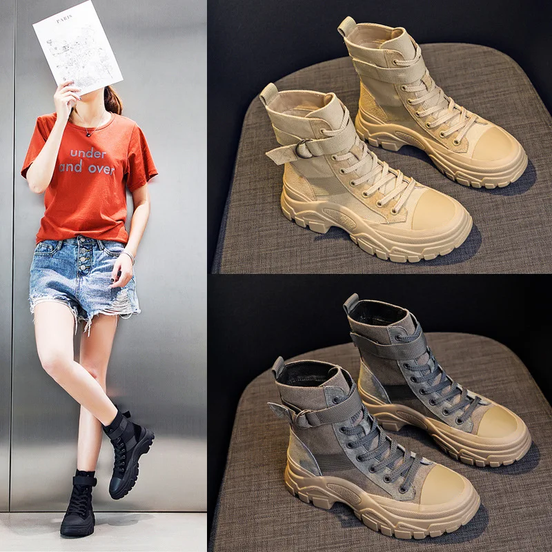 

Women's Hiking Shoes Breathable and Anti Slip Short Boots for Autumn and Winter Warm and Thick Fashionable and Trendy Work Boots