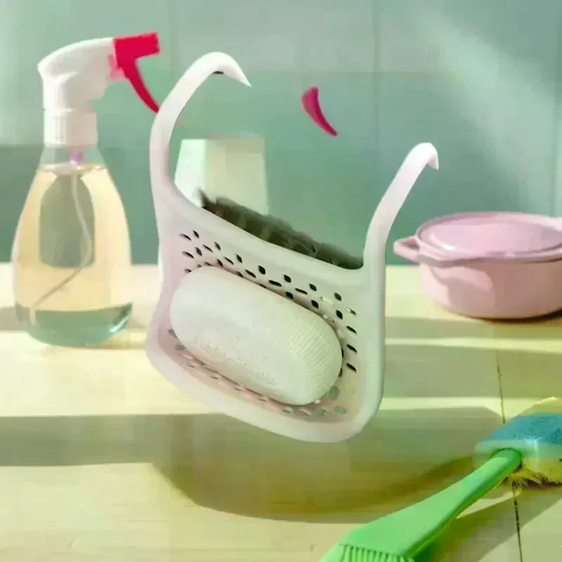 

Flexible Sink Caddy Non-Slip Drainage Organizer Fits Any Sink Wall Faucet Easy To Clean Durable Material