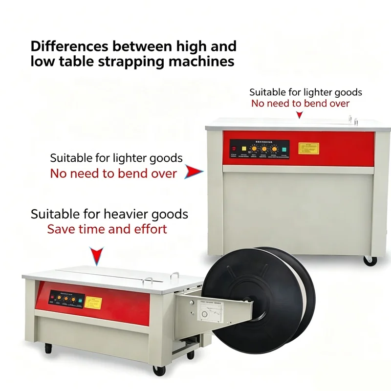 Low Table Easy Operation PP Strapping Small Bundling Machine for Logistics Company 3