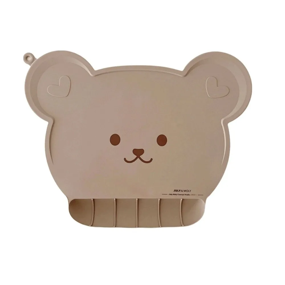 

Cute Bear Shape Silicone Placemat Heatproof Food Grade Table Mat Waterproof Feeding Placemat