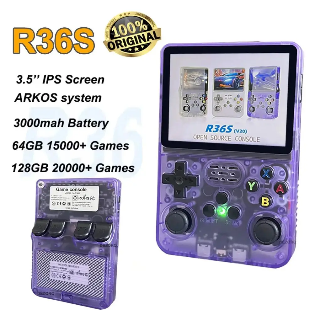 Originele Arkos R36S Console Retro Draagbare Handheld Game Console 3,5-Inch Scherm Mini Portatil Video Player 15000+ Retro Games - afbeelding 2