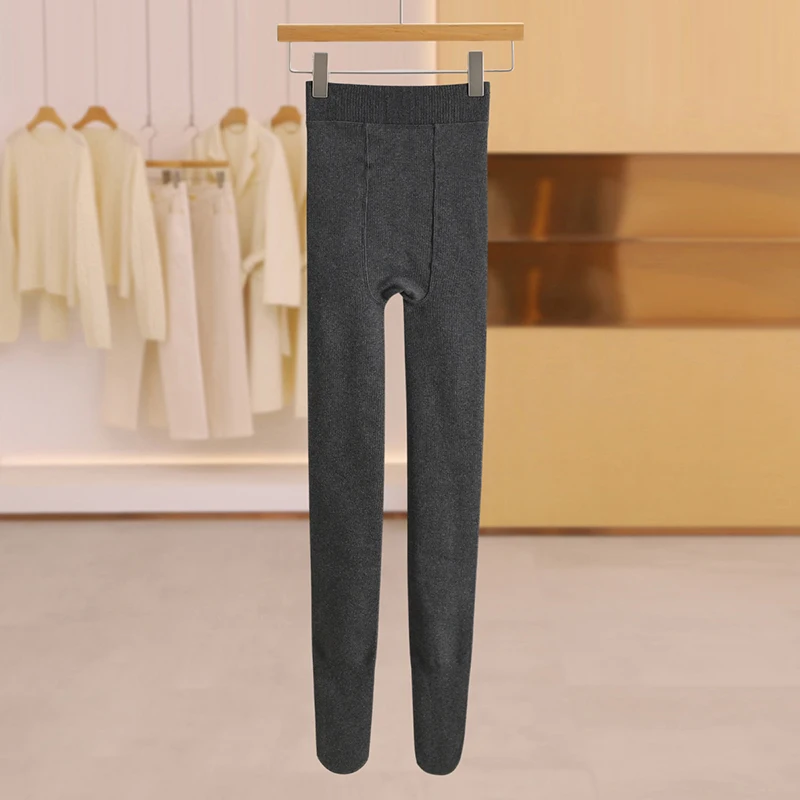 Combinaison basique amincissante doublée de Fce, pantalon polyvalent élastique, taille haute, polyester, coton, mélange de élasthanne, hiver pour femmes...