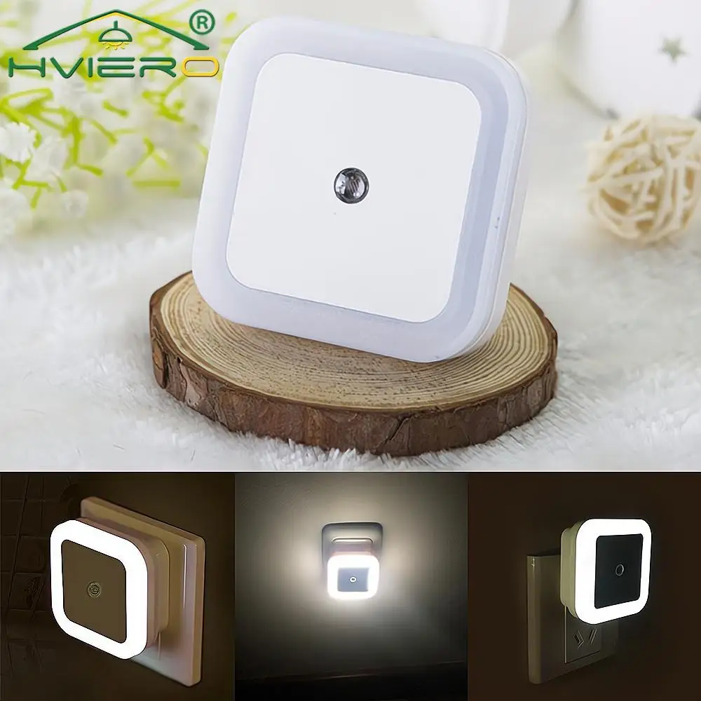 

LED Night Lights Motion Sensor Smart Battery Operated Bedside Square Wall Lamps For Room Hallway Pathway Toilet Home Lighting