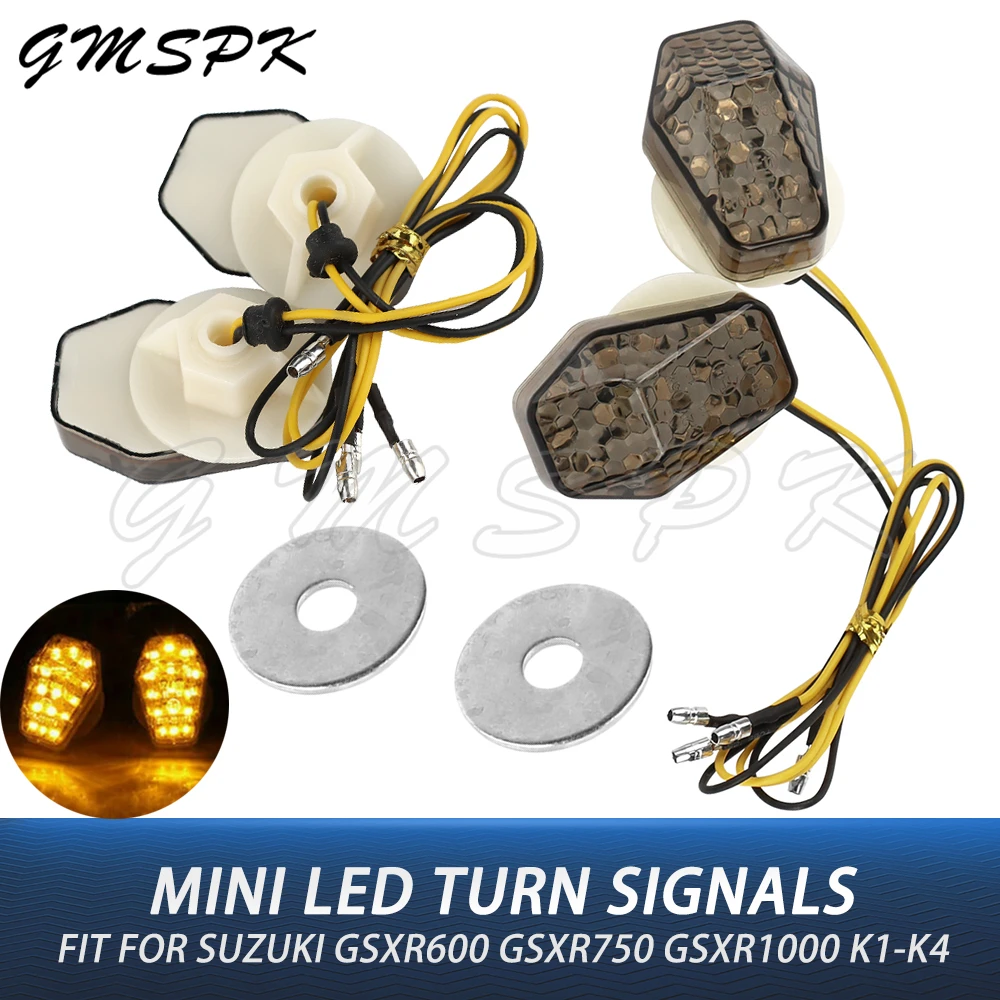 

Motorcycle LED Turn Signals Mini Indicator Flasher Light Fit for Suzuki GSXR600 GSXR1000 GSXR750 01-04 GSXR 600 750 1000 SV650/S