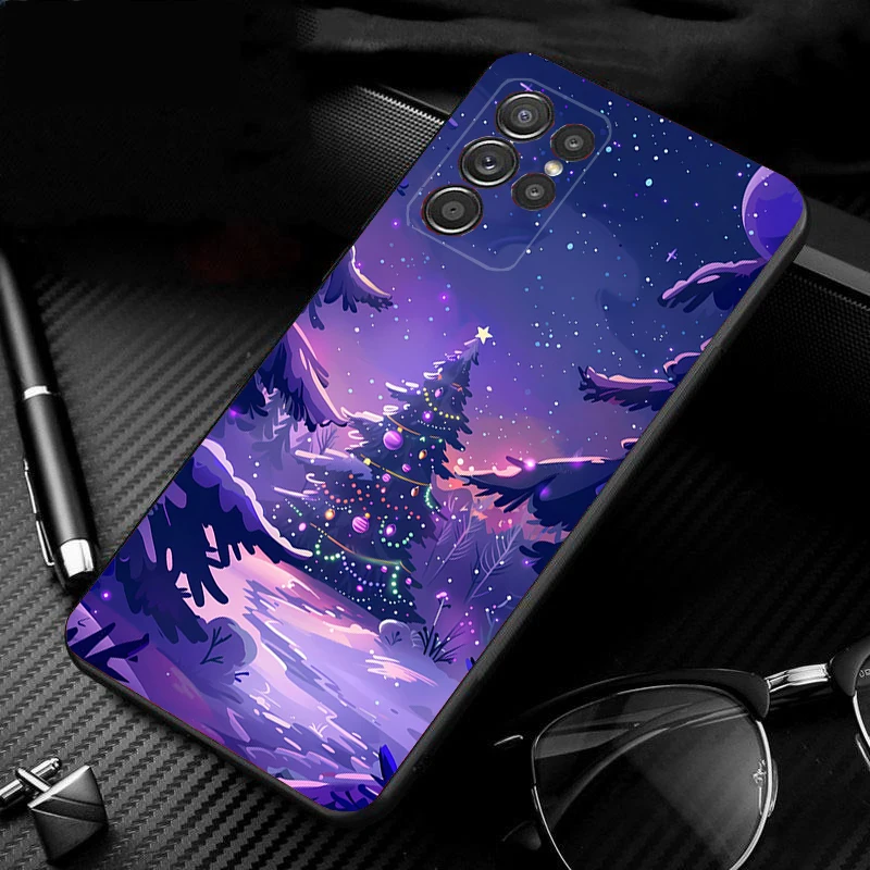 Telefoon Geval Voor Samsung Galaxy S25 S24 S23 S22 S21 Ultra S24 S23 S22 S21 S25 Plus S24 S20 FE Kerstman Kerstboom