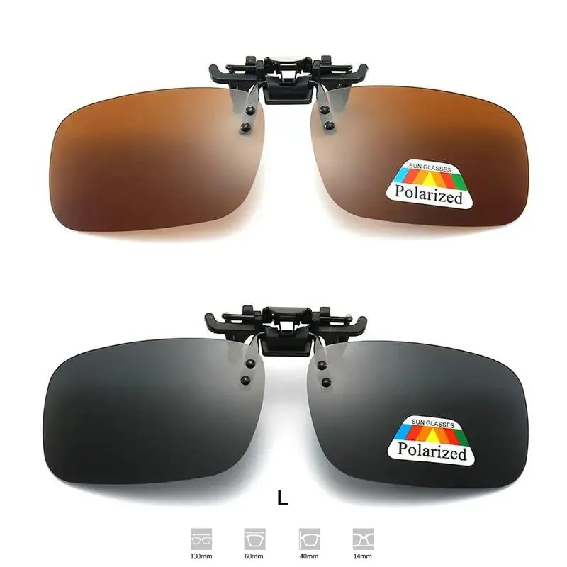 4-kleuren grijze lenzen gepolariseerde zonnebril clip-on opklapbare UV-380 rijden vissen nachtkijker clips