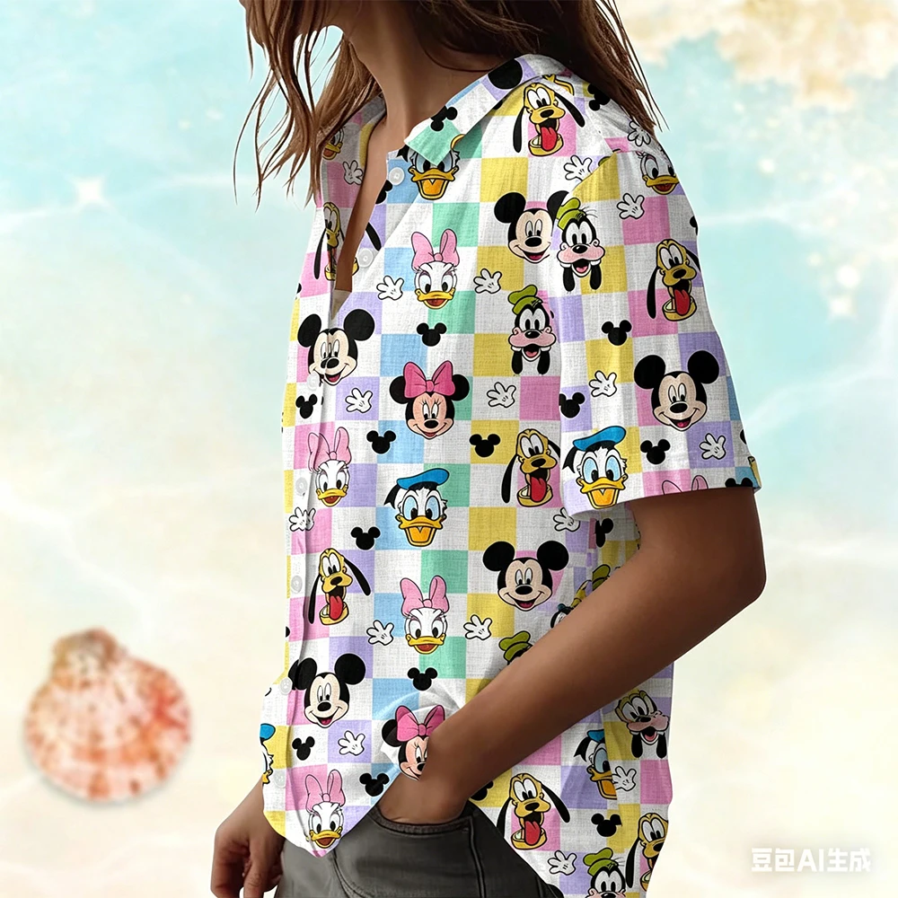 Mickey And Friends Blouse Shirt Disney Family Women Shirt Magical Castle Tops Women Cartoon Characters Shirt For Summer 2026 view 3