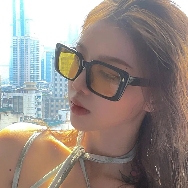 Pc Frame Rectangle Sunglasses Women Men Vintage Brand Designer Square Sun Glasses for Male Shades Female Eyewear Anti-Glare image 3