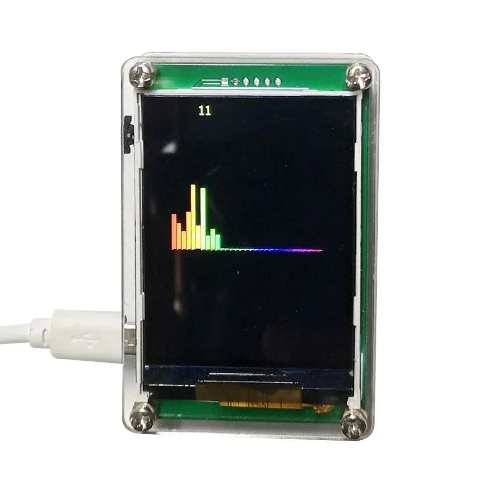 Voice Controlled Music Level VU Meter 2.4inch Rhythm HD LCD True Color Simulation 48x72x20mm Audio Spectrum Analyzer