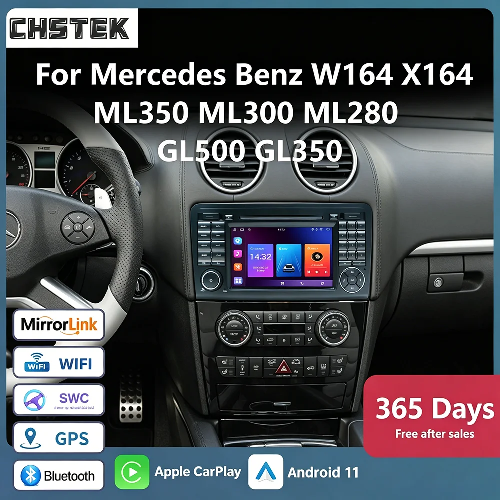 CHSTEK Android Car Radio Multimedia Player For Mercedes Benz M Class W164 GL Class X164 2005 to 2012 GL320 GL350 GL450 GPS WIFI