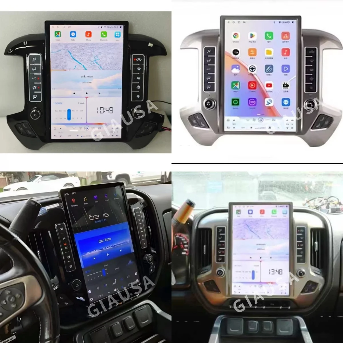 For Chevrolet Silverado GMC Sierra 2014 2015 2016 2017 2018 2019 2020 Car Play Radio Carplay Android Screen Smart Intelligent