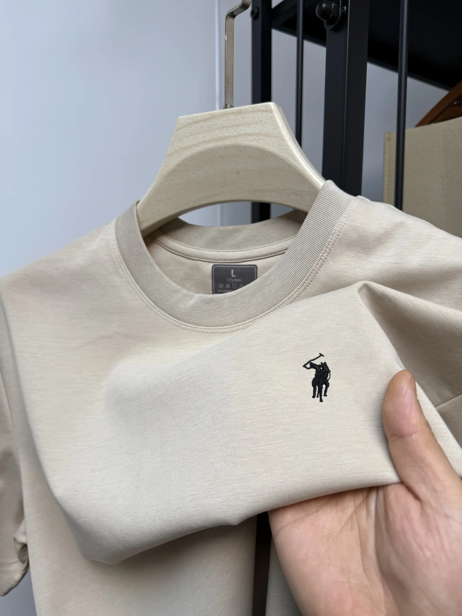 Luxury brand Paul embroidery short sleeved T-shirt 2025 summer new item for men high-quality silk cotton comfortable casual top image 4