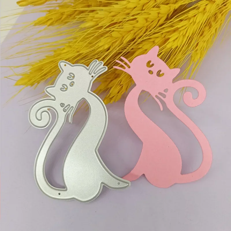 

Cute Cat Metal Cutting Dies Craft Carbon Steel Embossing Template for DIY Scrapbooking Photo Album Card Making Supplies