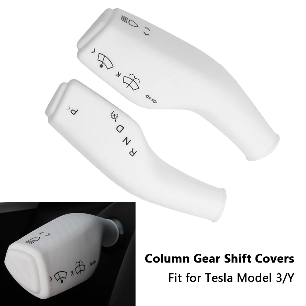 Leva del cambio del tergicristallo per auto Cruise paillettes copertura del pulsante adesivo per la decorazione del volante in Silicone per Tesla