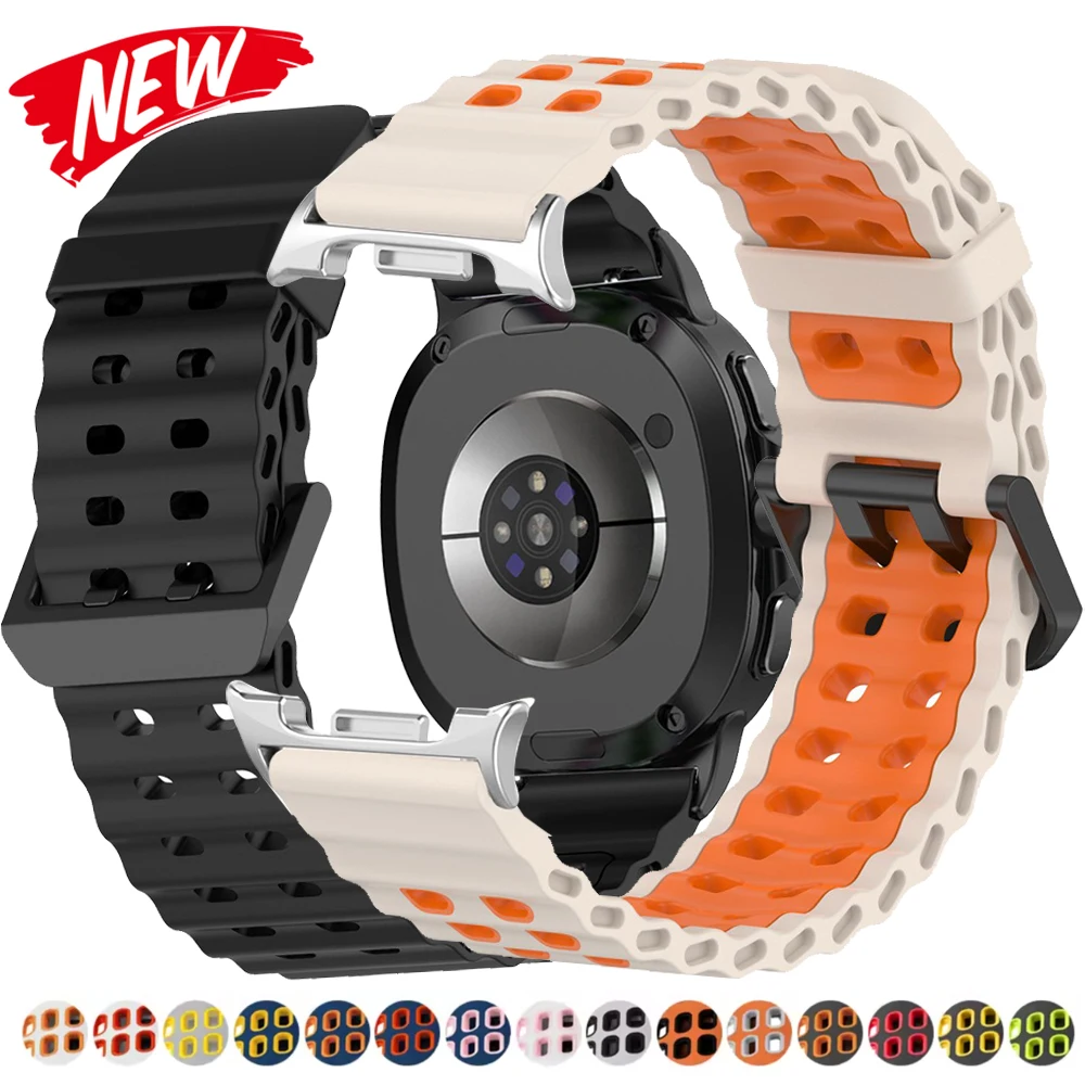 

Силиконовый ремешок для Samsung Galaxy Watch 8 40 44 мм, ремешок 8 Classic, 46 мм, спортивный дышащий браслет для Galaxy Watch 8 2025