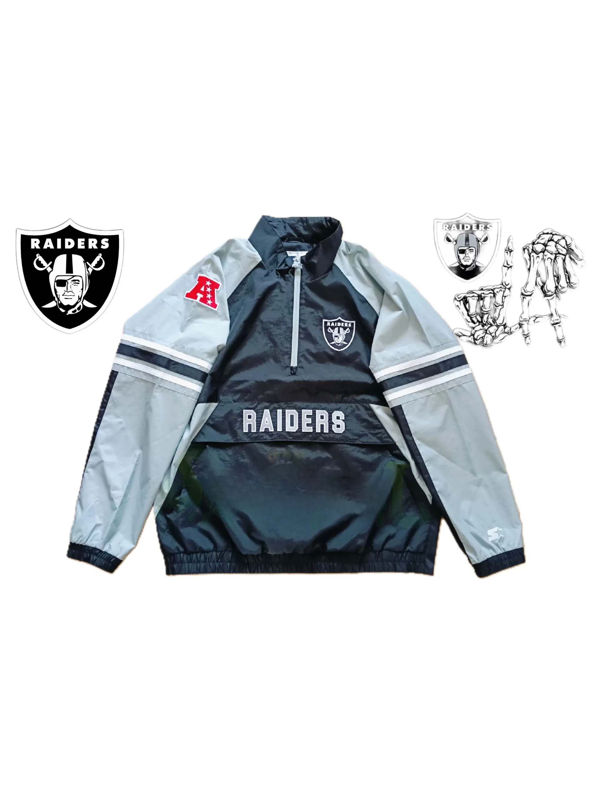 

Raider Hip Hop Street Dance f Zipper Jaet Loose Fit Cotton Long Sve Autumn Winter Men's Jaet Stand Collar Coat