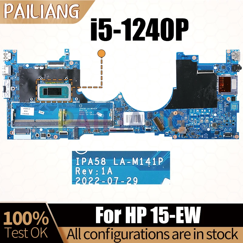 

LA-M141P For HP 15-EW Notebook Mainboard N09660-601 SRLD9 i5-1240P Laptop Motherboard DDR4 Full Tested