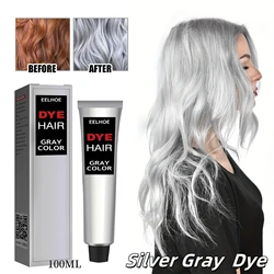 Semi-permanent Silver Gray Hair Dye Natural Hair Dye Cream.Washable Treatment All Day Hold Dye DIY Hairstyle For Party,Cosplay
