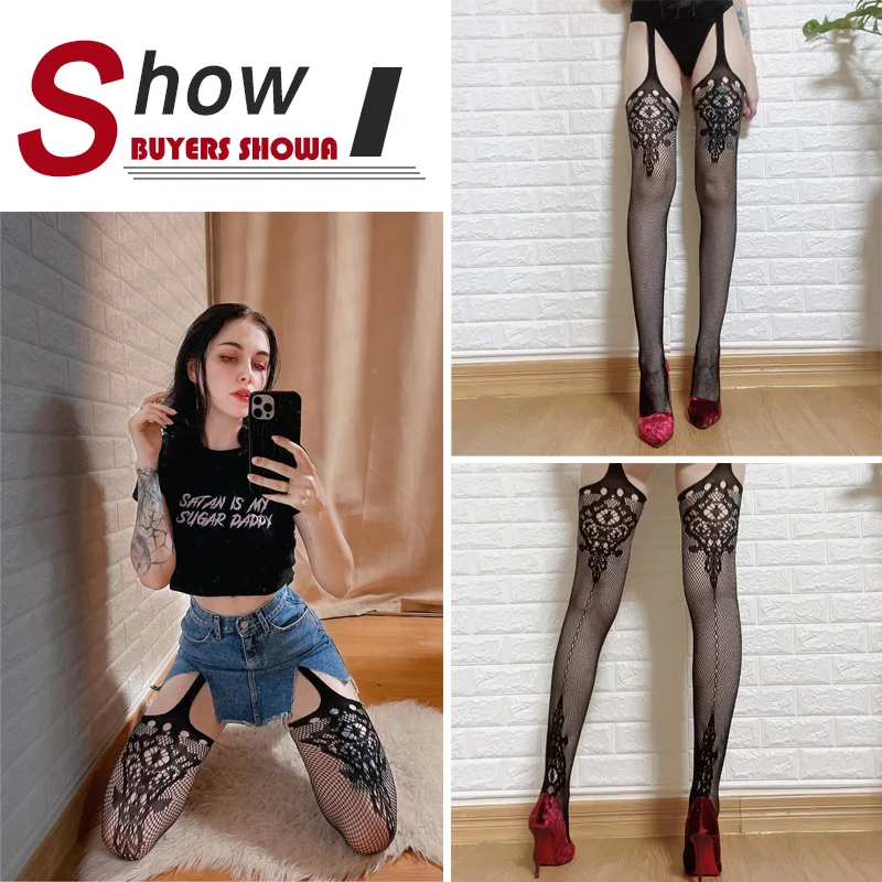 Lady Fashion Sexy Women Stylist Fashion Lace Top Tights Thigh High Stockings Fishnet Nightclubs Pantyhose Over Knee Stockings