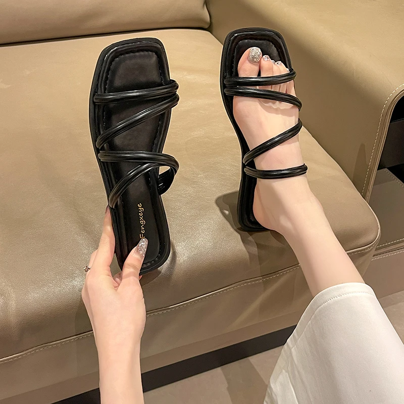 DOGHC-Zapatos Informales Para Mujer, Sandalias Cómodas Para Exteriores, A La Moda, Fáciles De Combinar, Para Verano, 2024