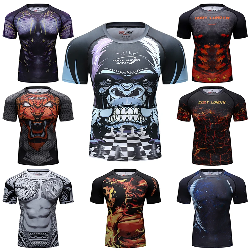 

Mma Bjj Compression T Shirt Men Sublimated Jiu Jitsu Rashguards Design Your Own Custom Shirts Sport Rash Guard Boxing Tee Tops