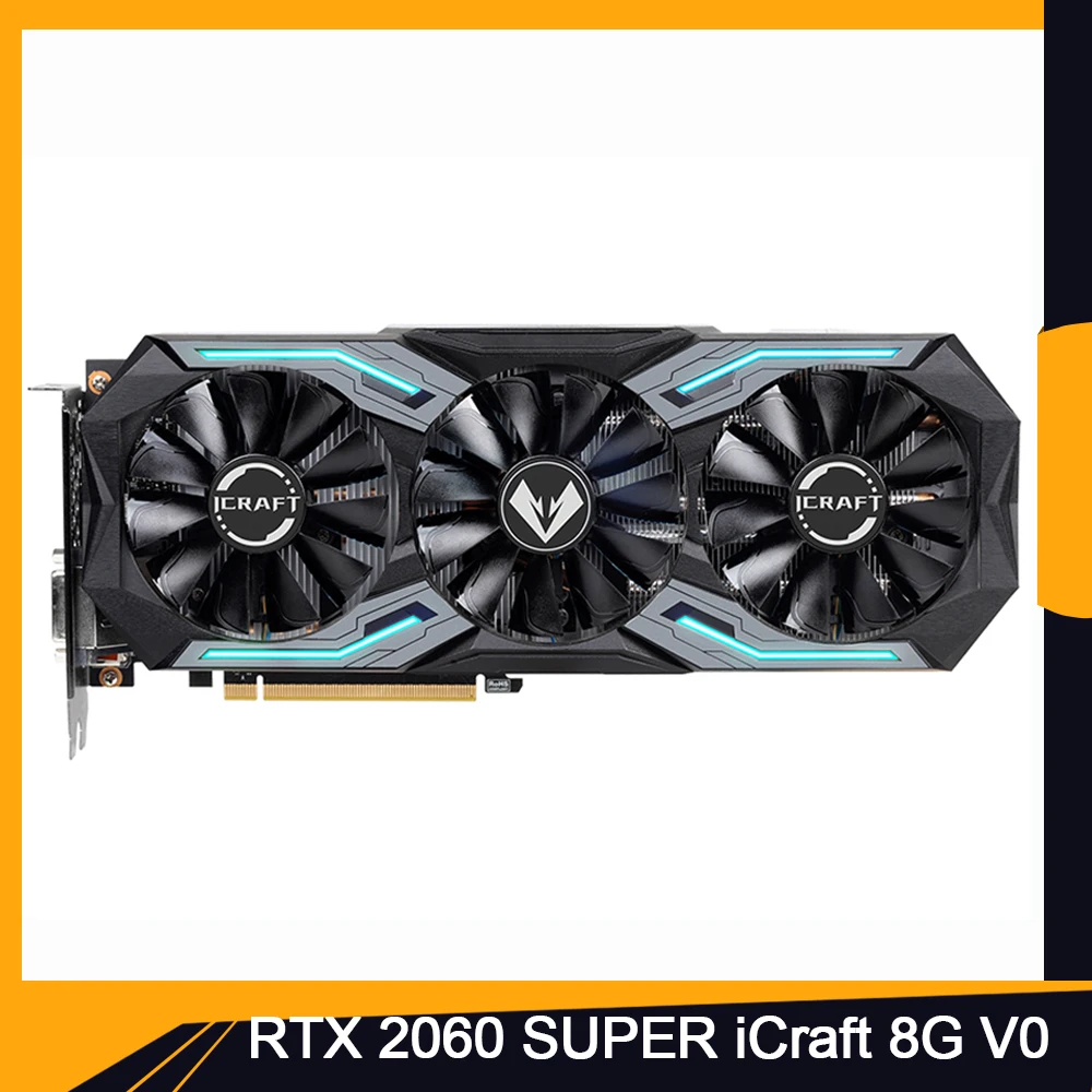 RTX 2060 SUPER iCraft 8G V0 для MAXSUN RTX2060 SUPER 8 Гб GDDR6 14000 МГц бит графика карта, видеокарта Высокое качество Быстрая доставка