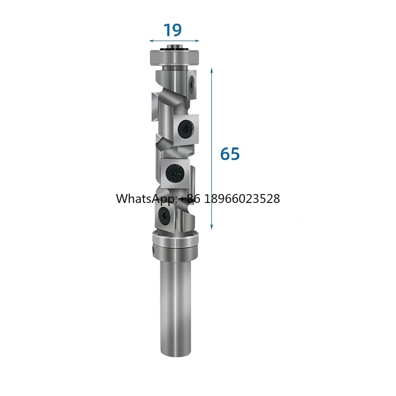 

high performanceCustomize Length 1/2 12mm wood milling cutter with replaceable carbide inserts edge end trim cnc surfacing rout