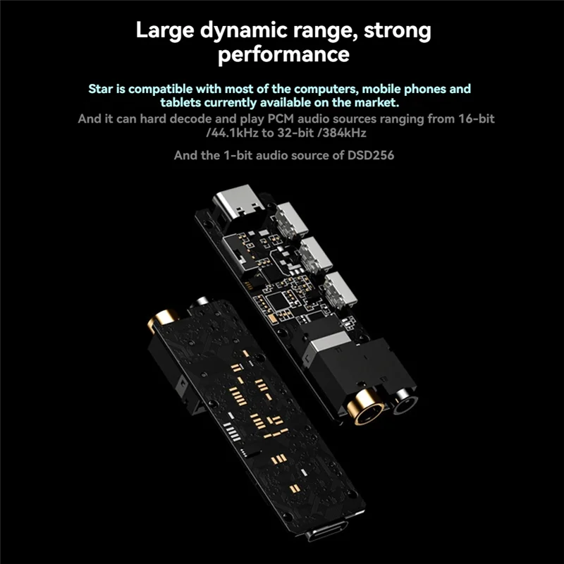 New-V1 Dual CS43131 DAC/AMP With Versatile Output Ports And Wiring Free Adapter Type-C