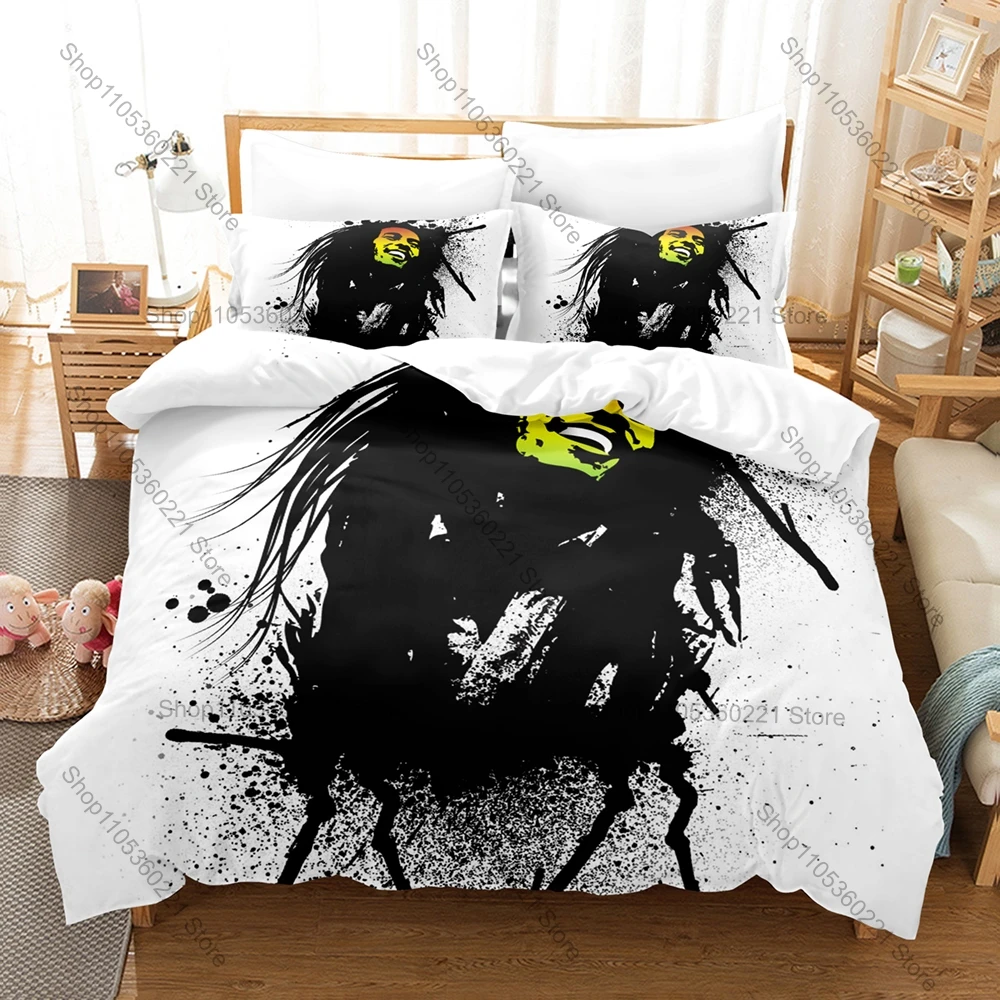 Soft Monochrome Generic Wild Lion Minimal Line Art 3Pcs Bedding Set Duvet Cover & Pillowcases Neutral Animal Home Textile