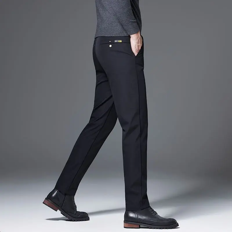 

2025 Spring Autumn Thin Slim Men Casual Pants Classic Business Cotton Stretch Golf Trousers Korean Fashion Male Clothing Pants