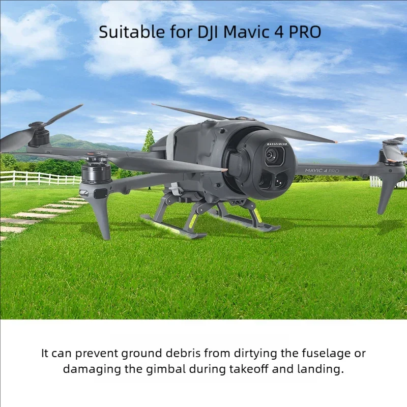 For DJI Mavic 4Pro Drone Landing Gear Heighten Folding Foot Holder Luminous Strip Extension Support Leg Tripod Protect Accessory