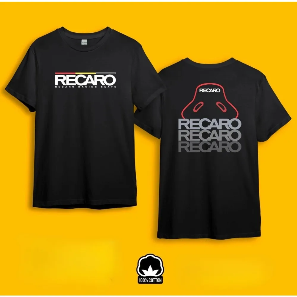 

Racing Dou Si JDM Black Graphic Printing Cotton Casual Short Sleeve T-Shirt Fun Summer New Oversize Big Plus Couple Wear