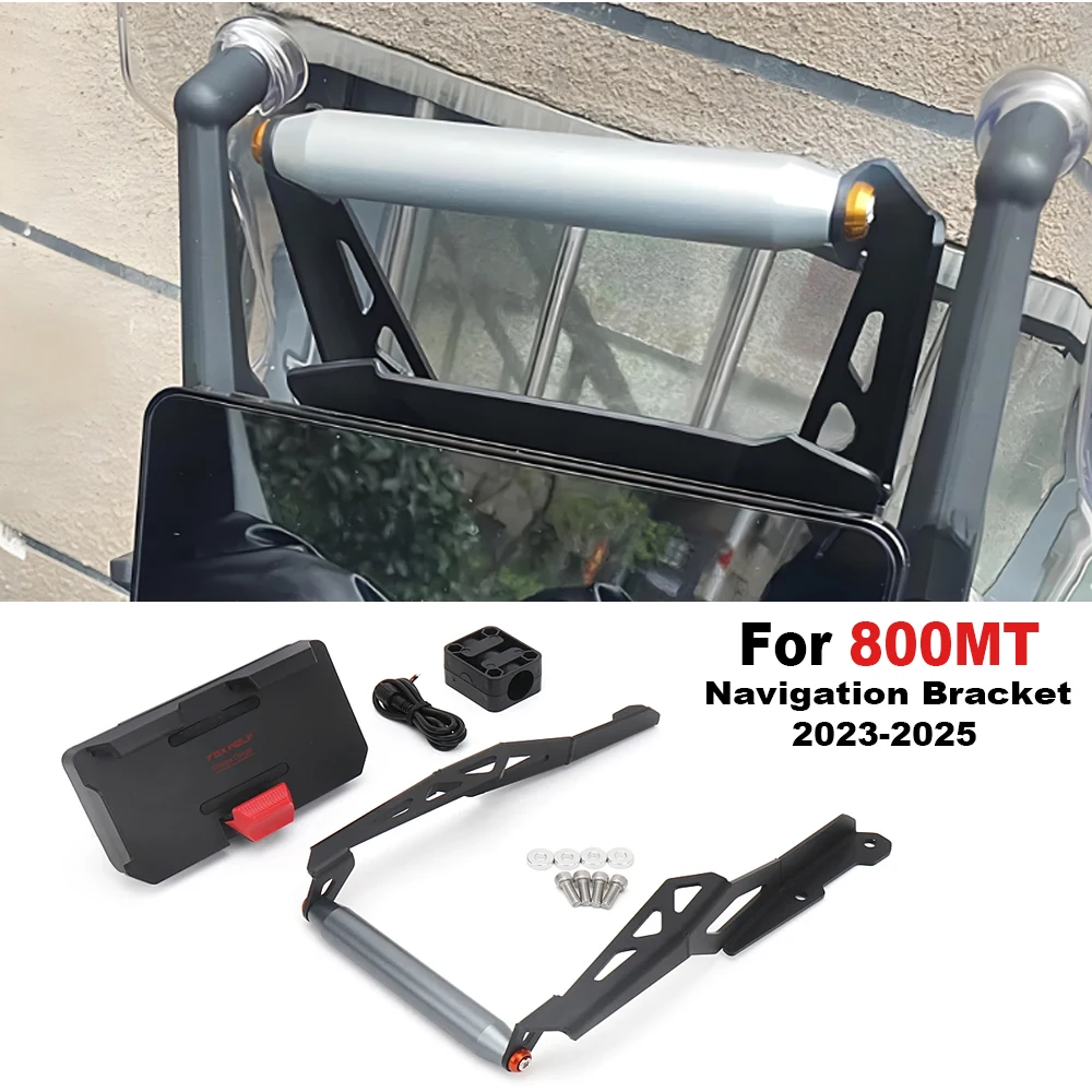 

For CFMOTO 800MT 800mt 800 MT 2023 2024 2025 NEW Motorcycle Front Wireless charging Mobile Phone Navigation Bracket GPS Mount