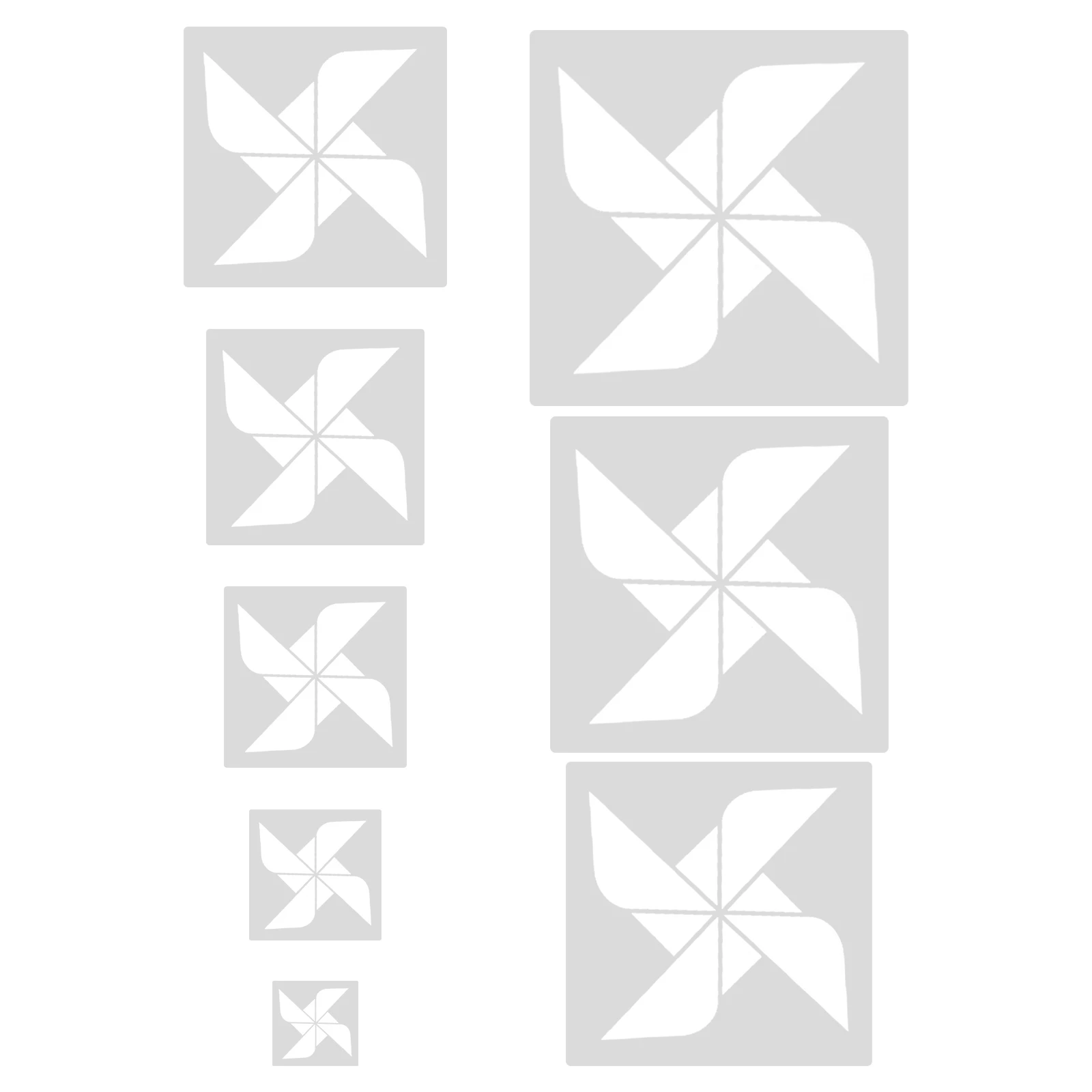 

8Pcs Large Windmill Stencil Plastic Hollow Spray Painting Templates Indoor Outdoor Garden Decoration Family Craft Activities