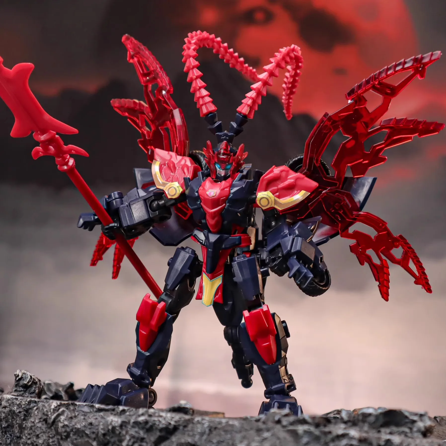 Huaxia Mecha Soul 2e série trois royaumes Lu Bu modèle d'assemblage infini combiné Transformable, logo de la 2ème série/Eco-ABS